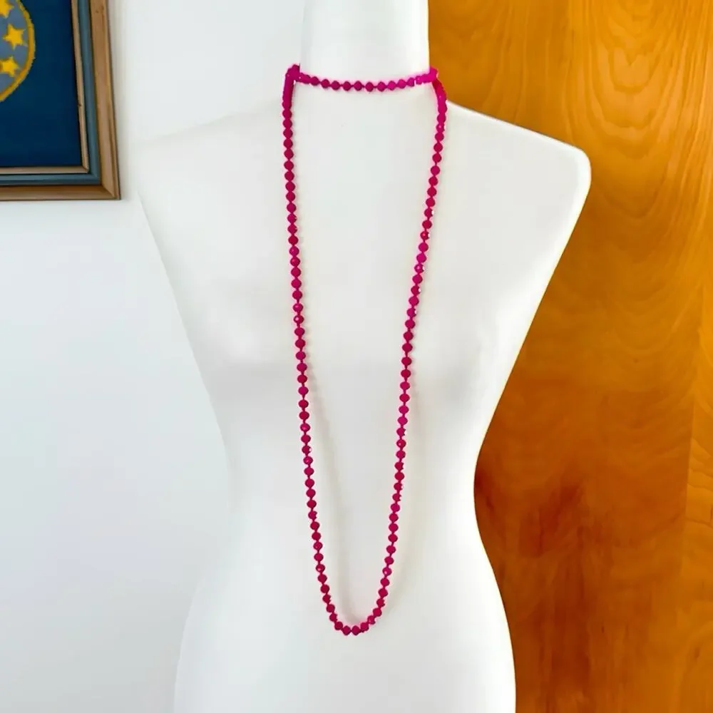 Francesca's Closet Neon Pink Versatile Beaded Necklace